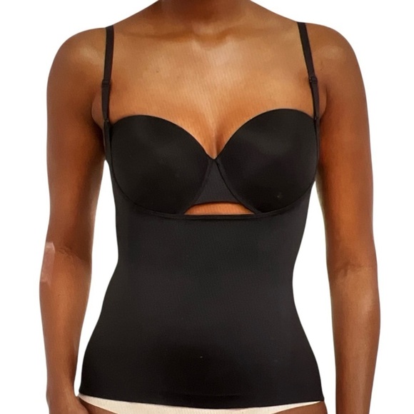 NWT spanks black open bust shaping Cami suit your fancy shapewear - Picture 1 of 3